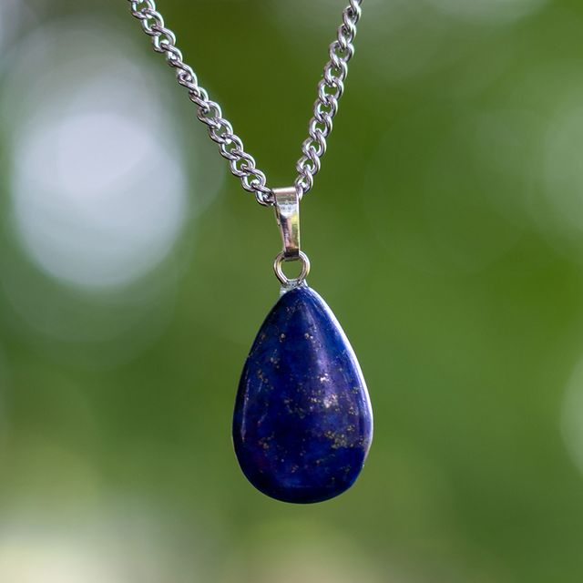 Minerální náhrdelník - Kapka z lapis lazuli