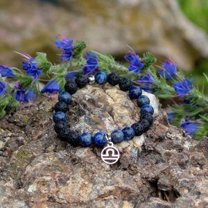 Minerální náramek – Váhy – Lapis lazuli a láva